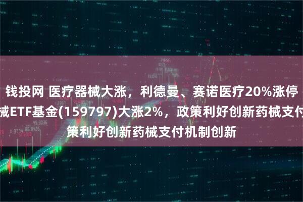 钱投网 医疗器械大涨，利德曼、赛诺医疗20%涨停！医疗器械ETF基金(159797)大涨2%，政策利好创新药械支付机制创新